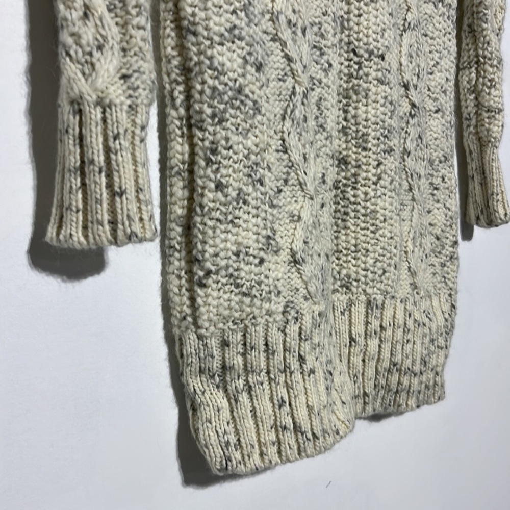 American Eagle Chunky Knit Cream Grey Sweater Dress Size XXS - Picture 3 of 6
